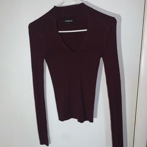 Maroon Long Sleeve Sweater